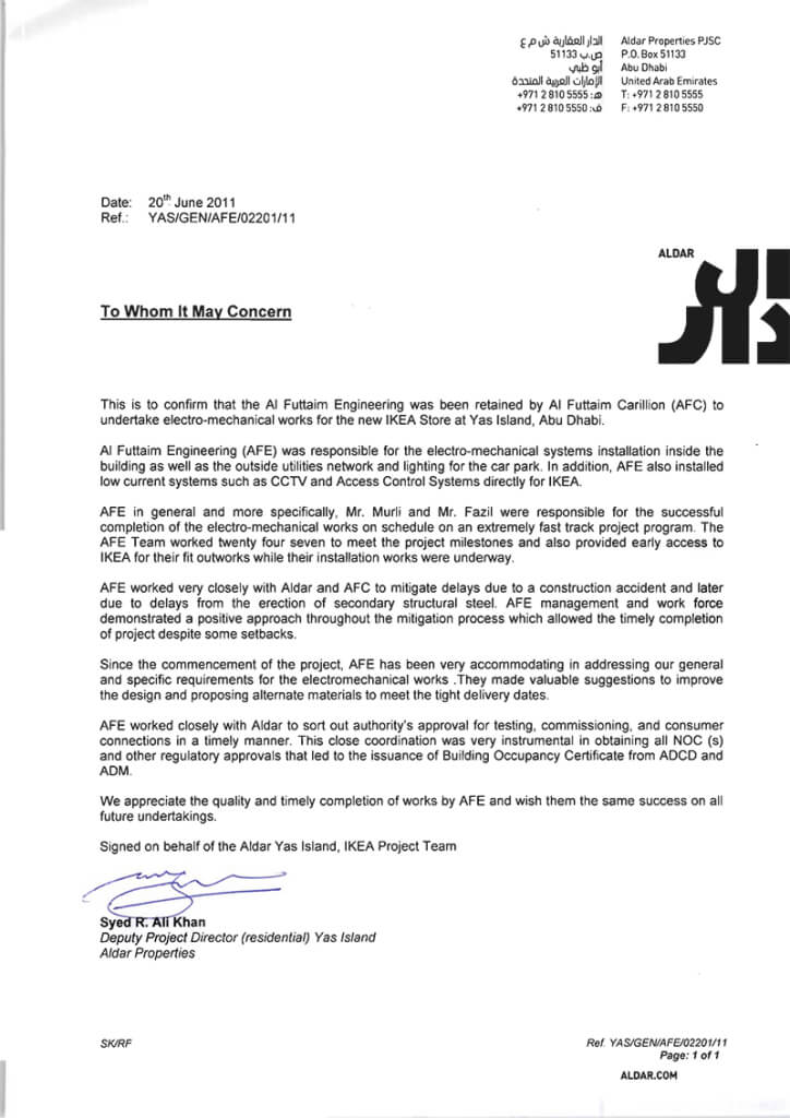 Appreciation letter 2